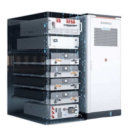 Ανοιχτή απεικόνιση Sungrow PowerStack με εσωτερικές μονάδες μπαταρίας